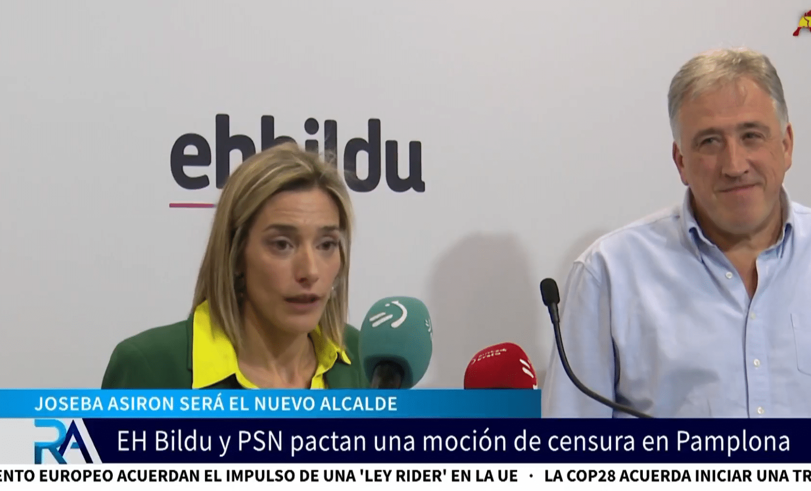 Los herederos de ETA vuelven a la Alcaldía de Pamplona Bildu y PSN