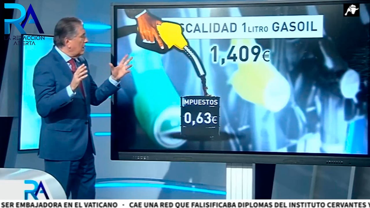 Xavier Horcajo explica la fiscalidad del gasoil: ¿Cuánto se lleva hacienda de cada litro?