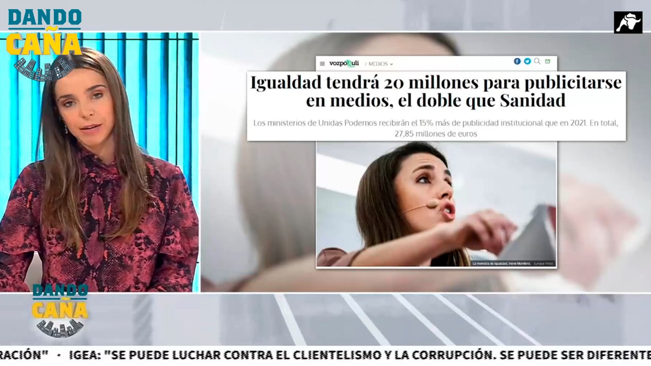 Irene Montero compra a los medios para imponer su discurso con 20 millones de euros