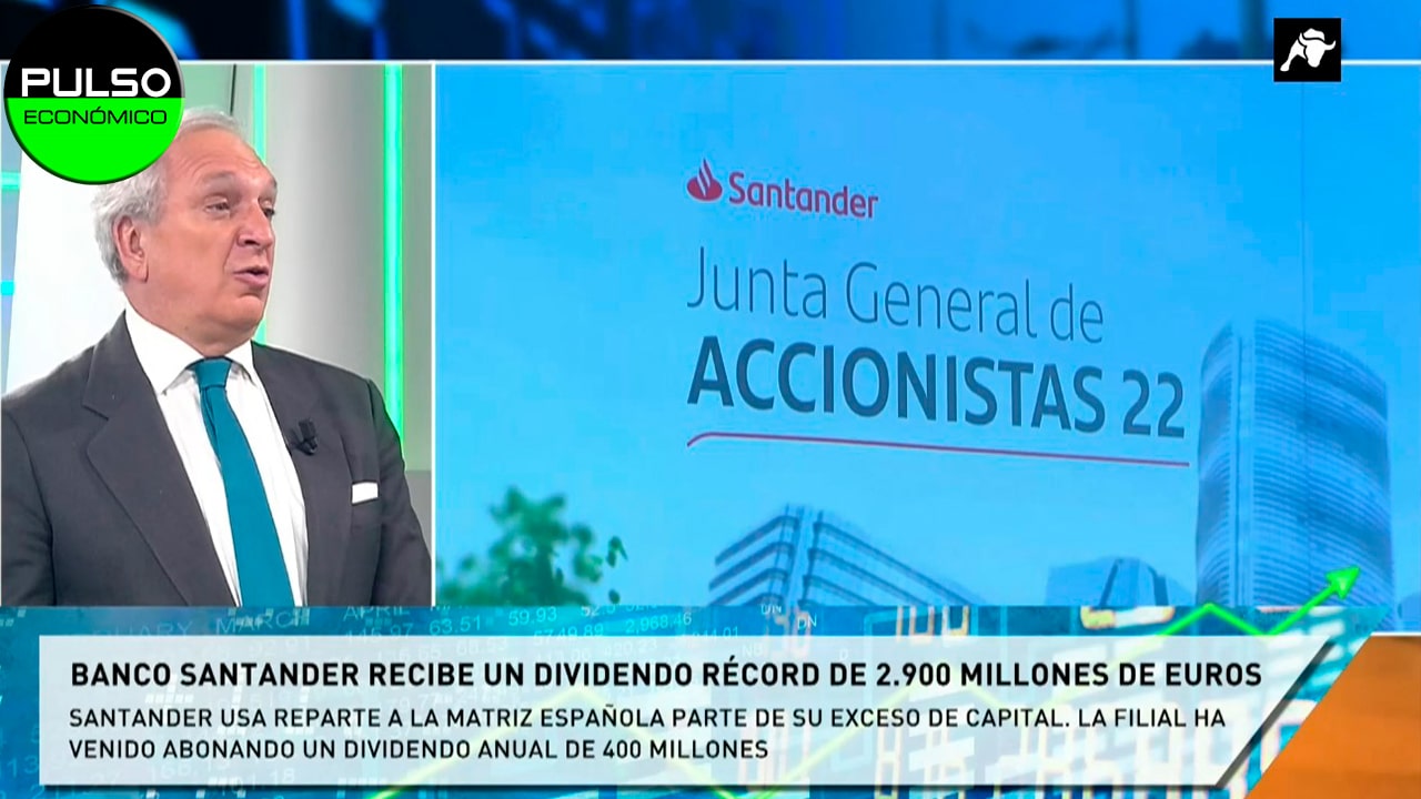 El Banco Santander recibe un dividendo récord de 2.900 millones de euros