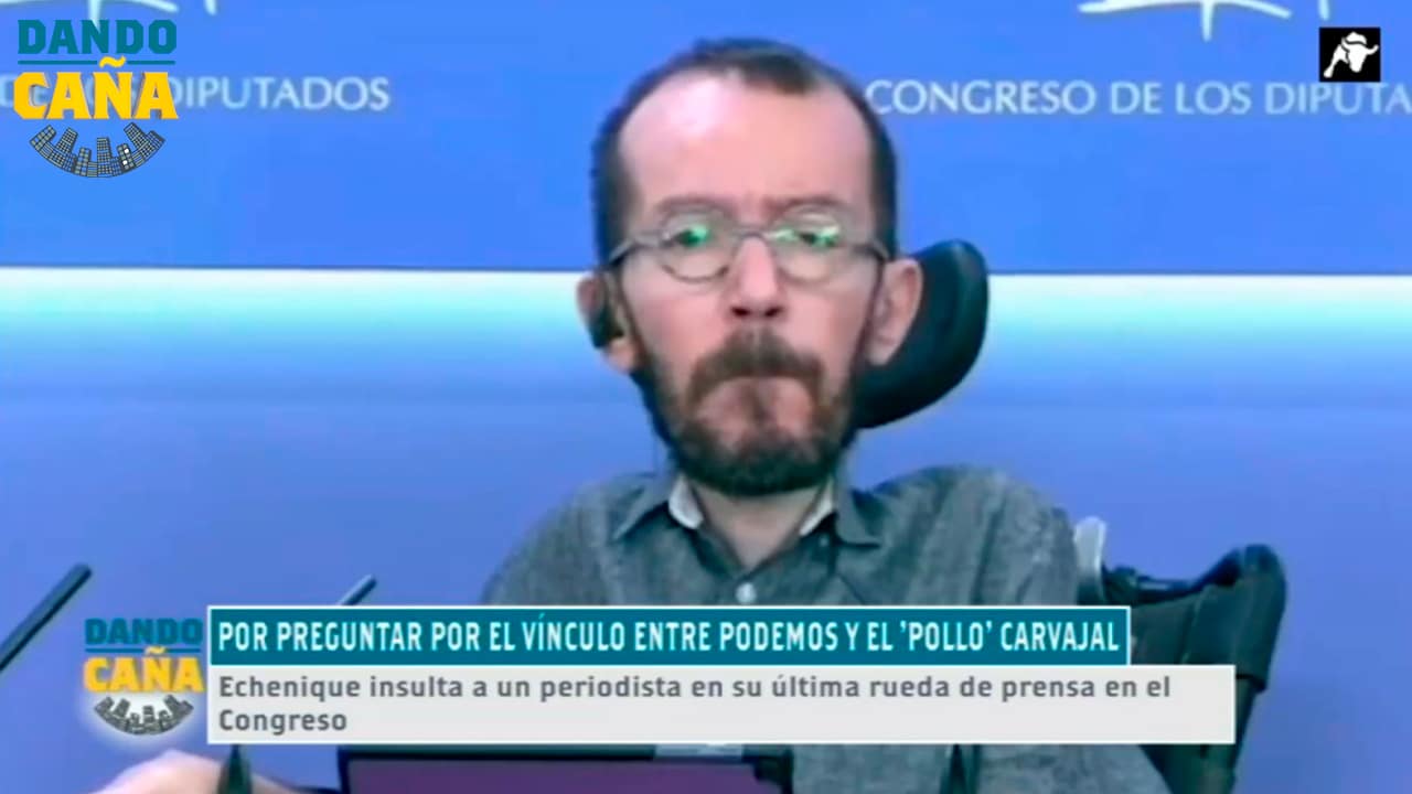 ​El totalitario Echenique insulta a un periodista cuando le pregunta por el ‘Pollo’ Carvajal