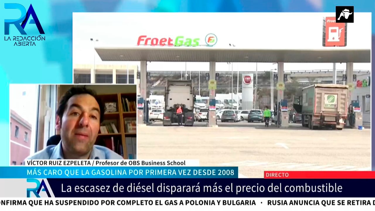 Victor Ruiz, profesor de OBS: ‘Las pequeñas gasolineras están actuando de financieras del Gobierno’