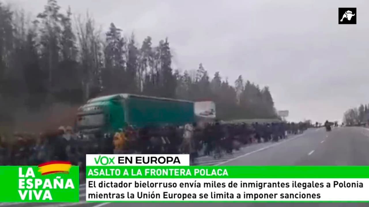 VOX denuncia la inacción de la UE ante el asalto a la frontera de Polonia