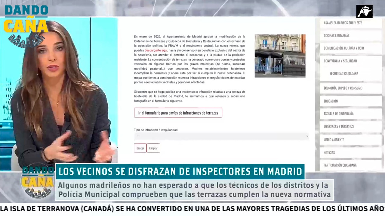 Muchos vecinos de Madrid se visten de inspector para señalar a terrazas que incumplen las normas