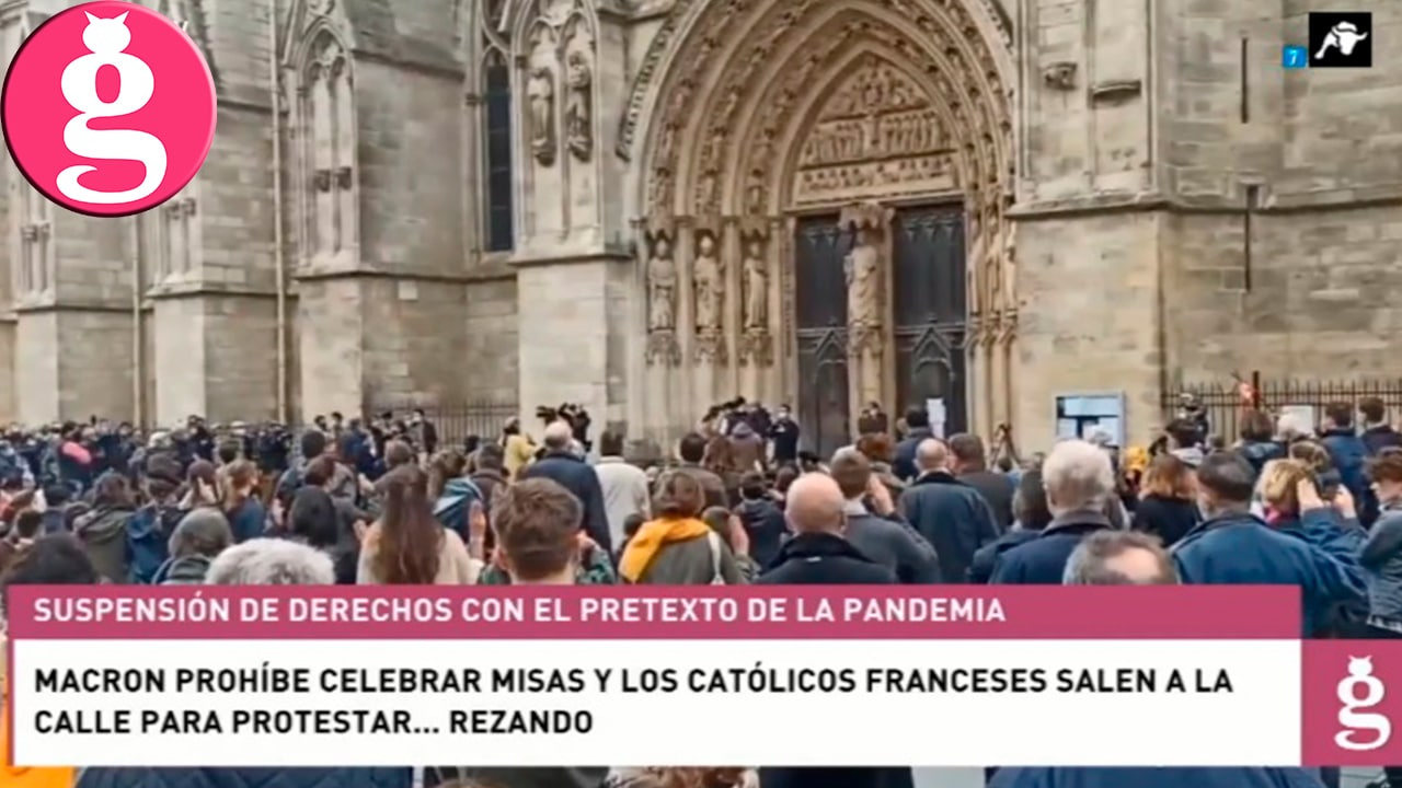 Macron prohíbe celebrar misas y los católicos salen a la calle para protestar