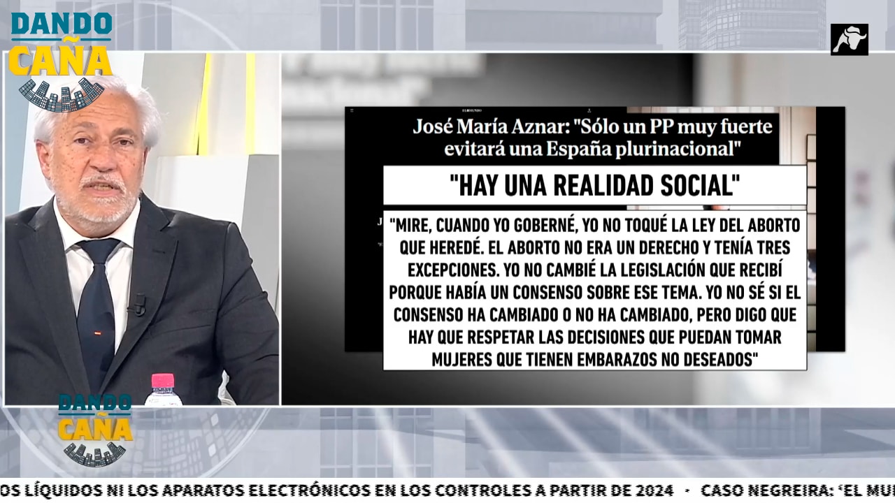 Ariza sobre las palabras de Aznar: ‘¡Dedícate a los vapers y no vengas a quedar bien con Feijóo!’