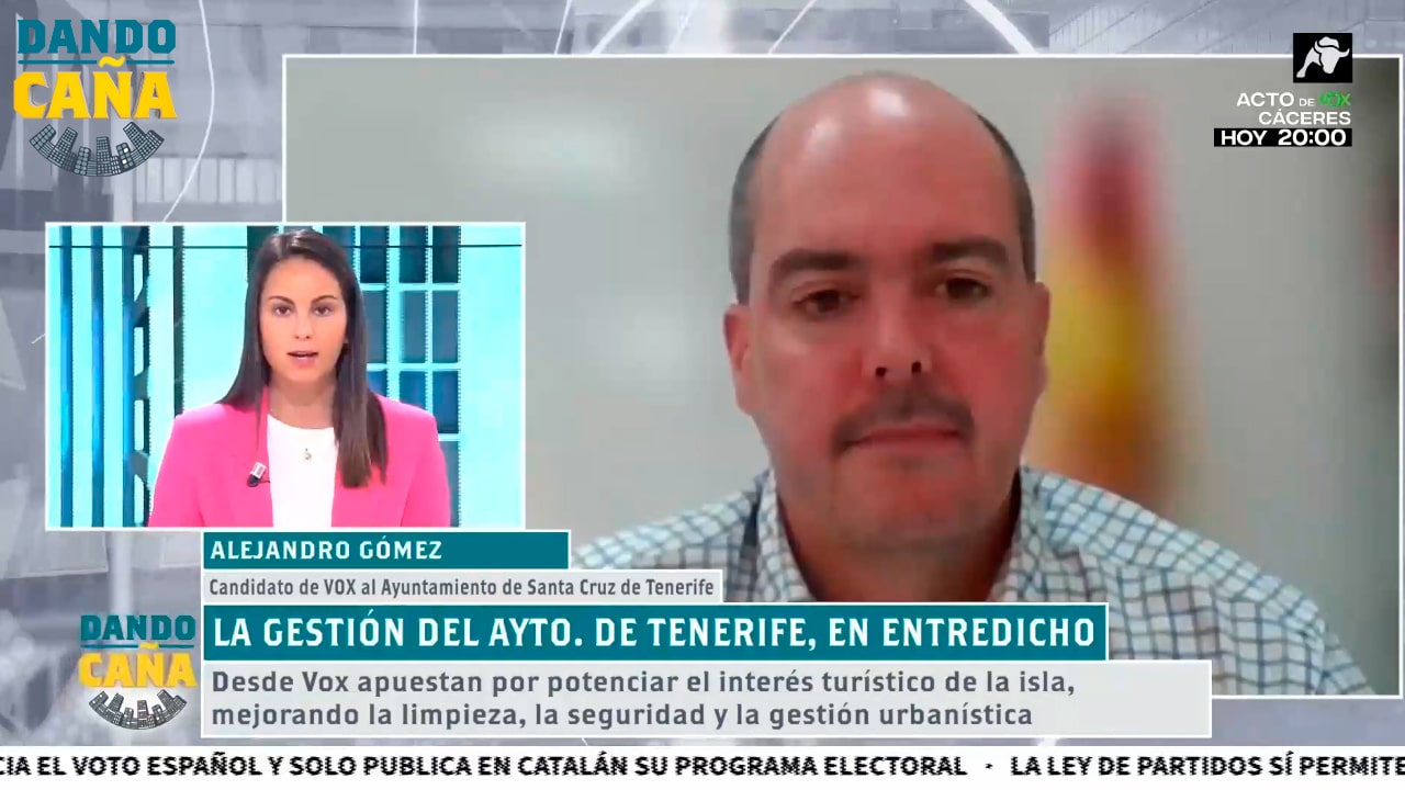 Entrevista Alejandro Gómez (VOX Tenerife): ‘En el último año ha aumentado un 20% la criminalidad’