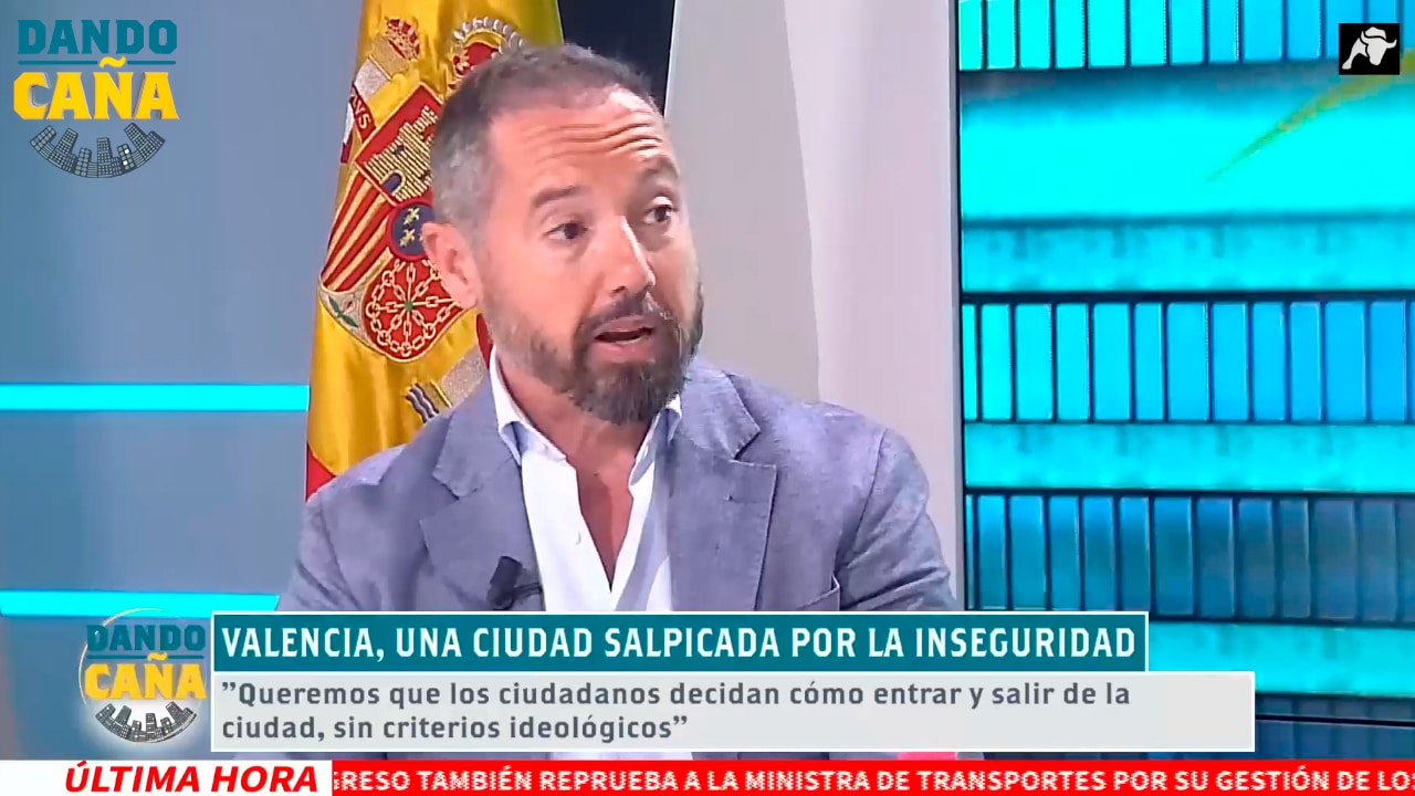 Juanma Bádenas, candidato de Vox Valencia, en Dando Caña