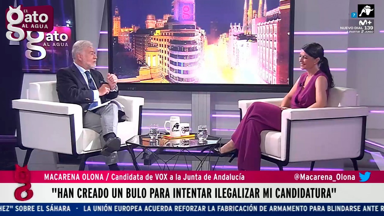 Entrevista completa Macarena Olona en El Gato al Agua | Elecciones Andalucía | 31/05/22