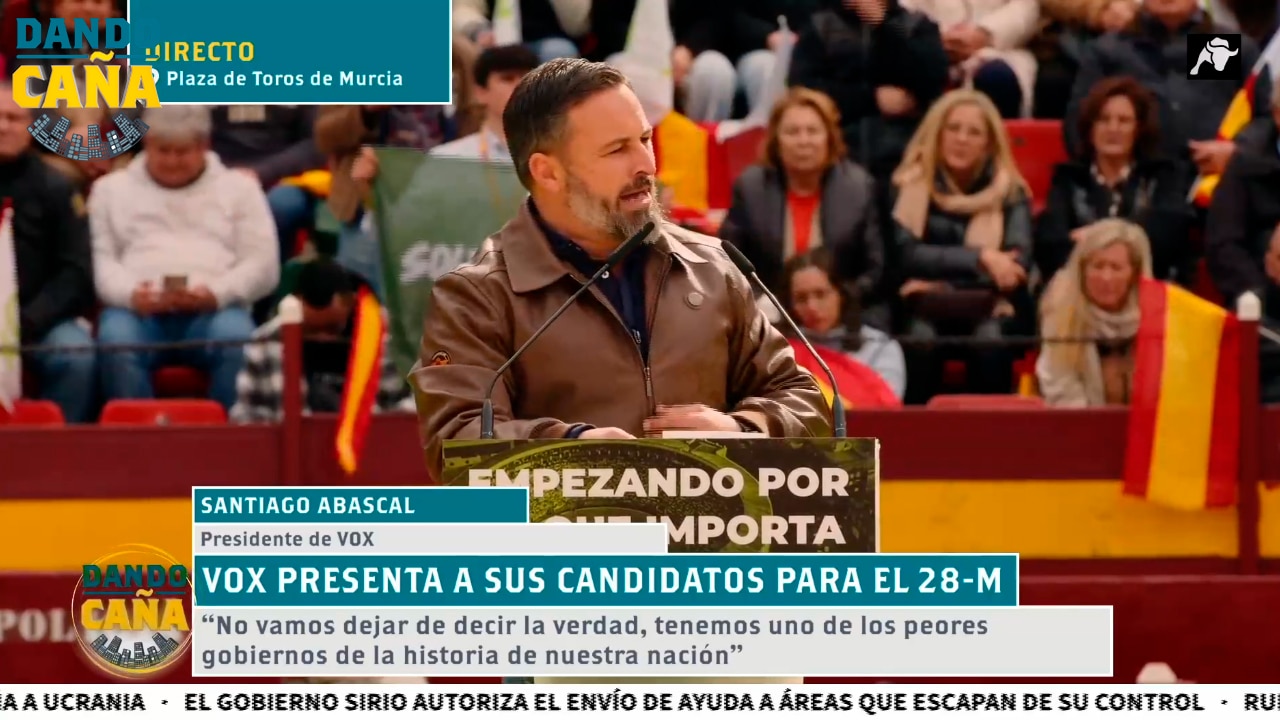 Discurso completo Santiago Abascal | Presentación Candidatos VOX Murcia | 12/02/23