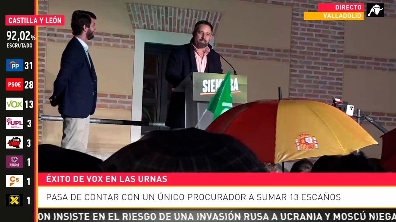 Abascal en directo: ‘Qué cara de vicepresidente se le está poniendo a Juan García-Gallardo’