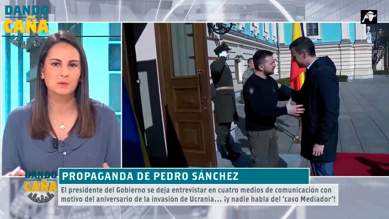 Despliegue de Sánchez para hablar de Ucrania y ningún periodista pregunta sobre el caso Mediador