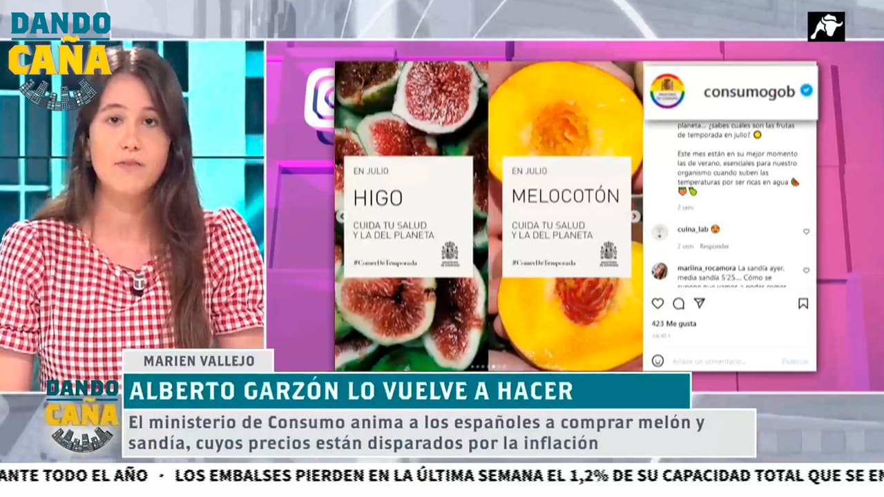 Alberto Garzón recomienda comprar melón y sandía, con precios disparados