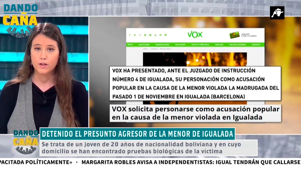VOX pide personarse en la brutal violación de un inmigrante ilegal a una joven en Igualada