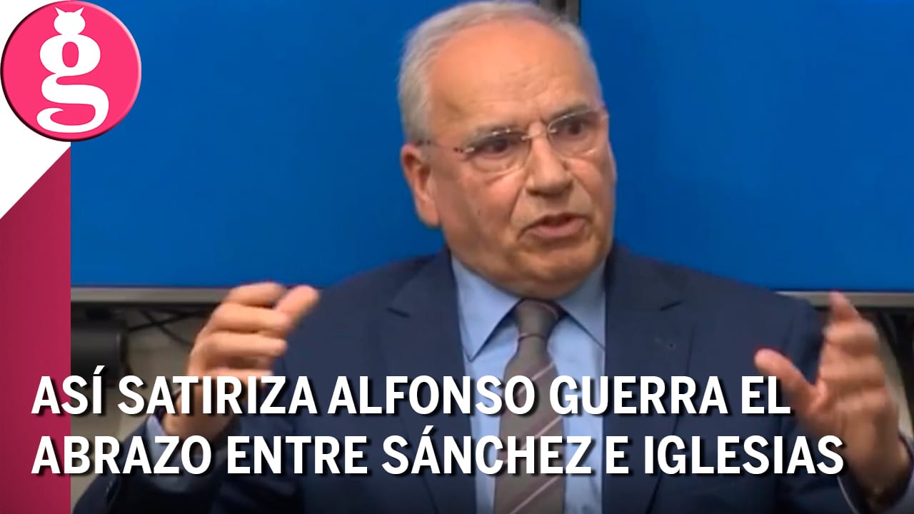 Así satiriza Alfonso Guerra el abrazo entre Sánchez e Iglesias