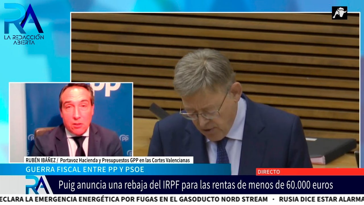 Ximo Puig contradice a Sánchez y anuncia una rebaja del IRPF para las rentas de menos de 60.000€
