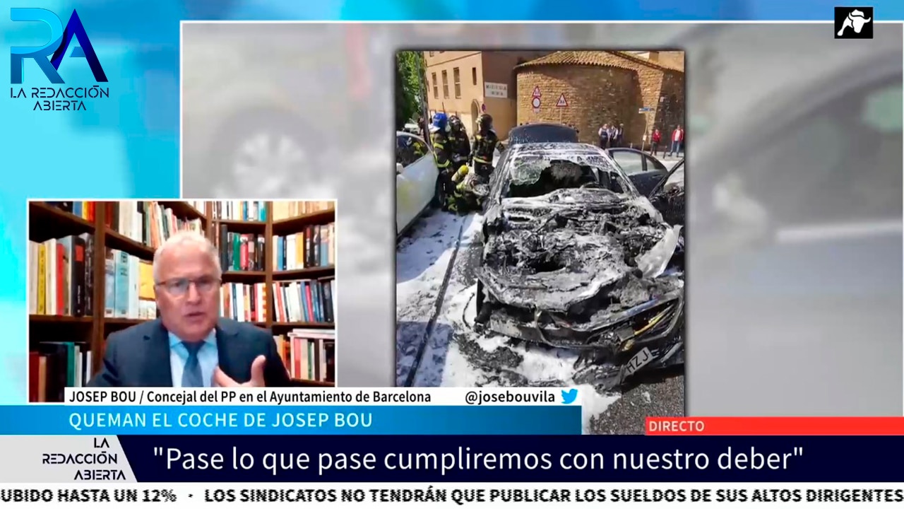 Hablamos con Josep Bou (PP) tras quemarle el coche radicales independentistas