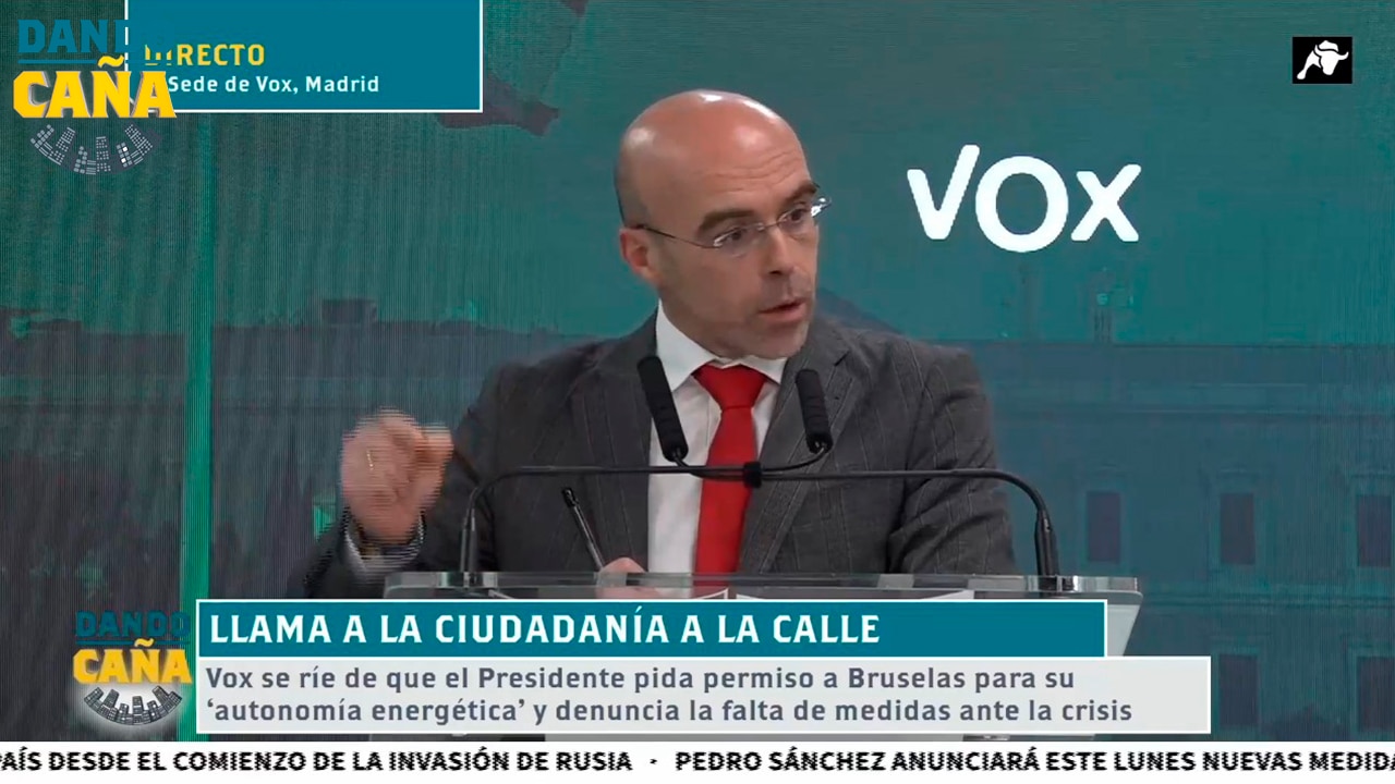 Jorge Buxadé pide que sigan las protestas ‘porque es lo único que hace reaccionar al Gobierno’