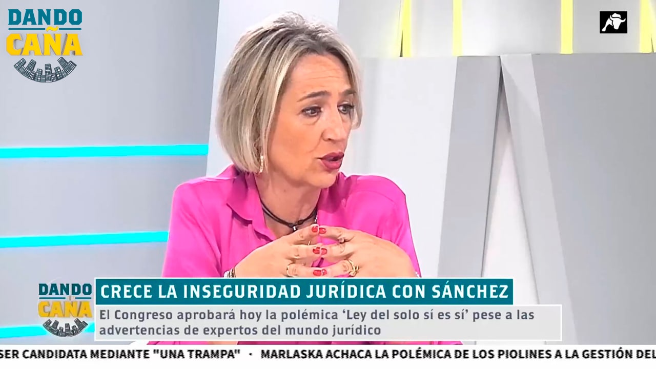 Inés Cañizares (VOX) sobre la ley del ‘sólo sí es sí’: ‘Atenta directamente contra los hombres’