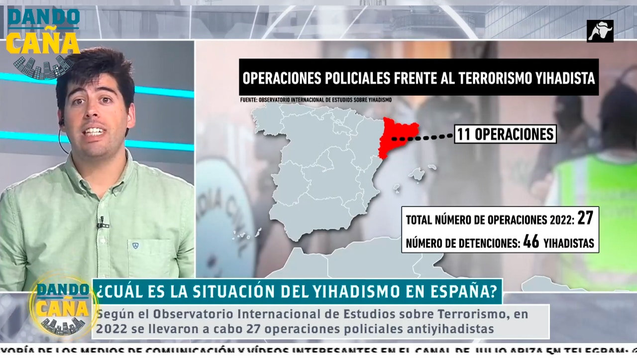 El mapa del yihadismo en España, Cataluña en rojo