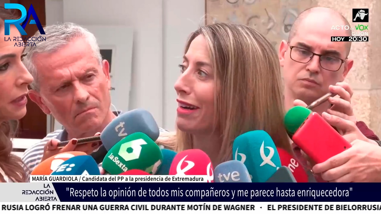 El rapapolvo de Esperanza Aguirre a Guardiola rebaja los ataques a VOX en Extremadura
