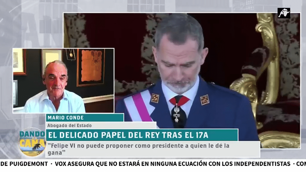 Mario Conde explica el papel del Rey en la investidura: «No puede elegir a quien le dé la gana»