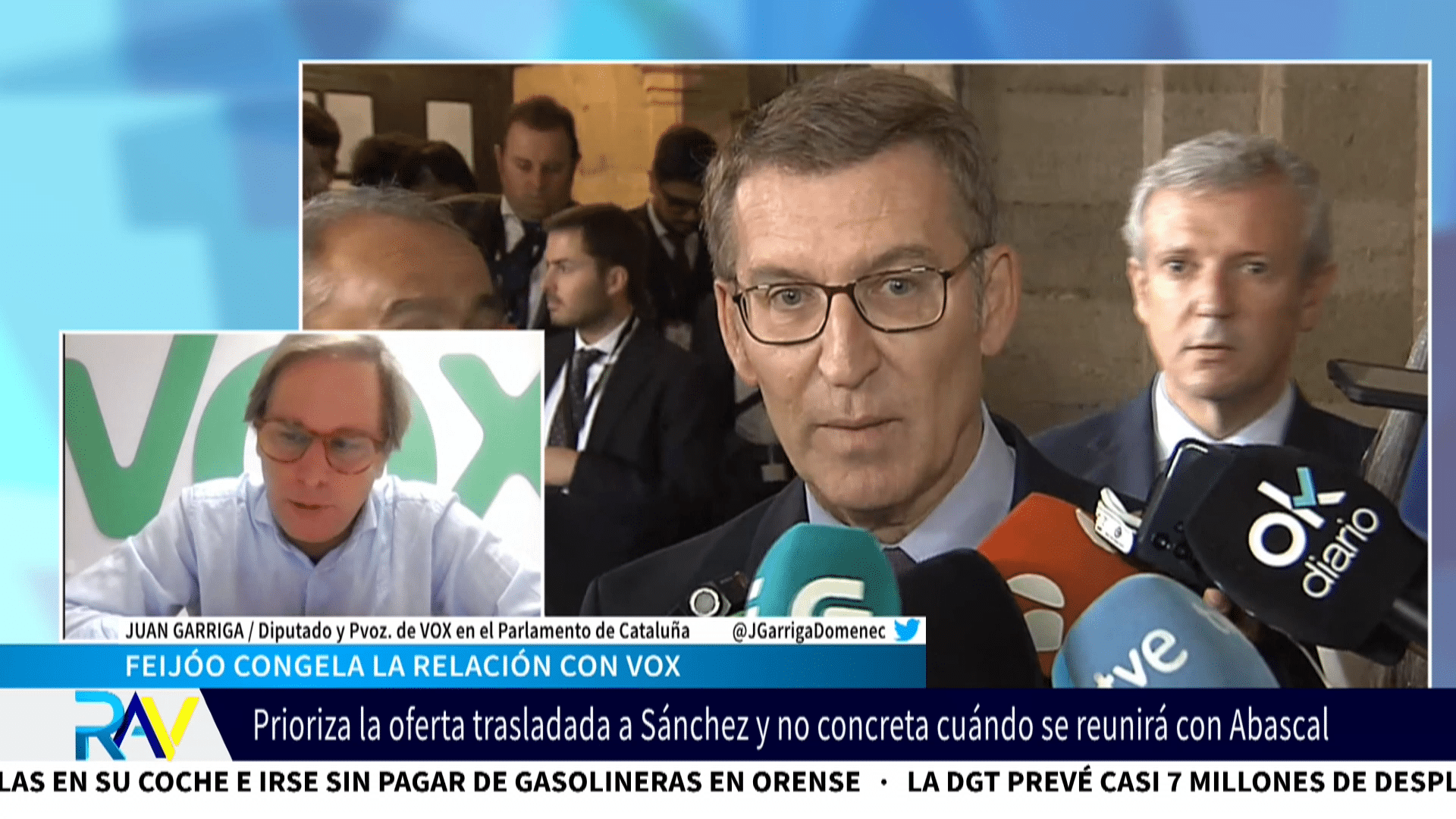 Joan Garriga contundente contra Feijóo: «Los acuerdos de PP y PSOE nos parecen indignantes»
