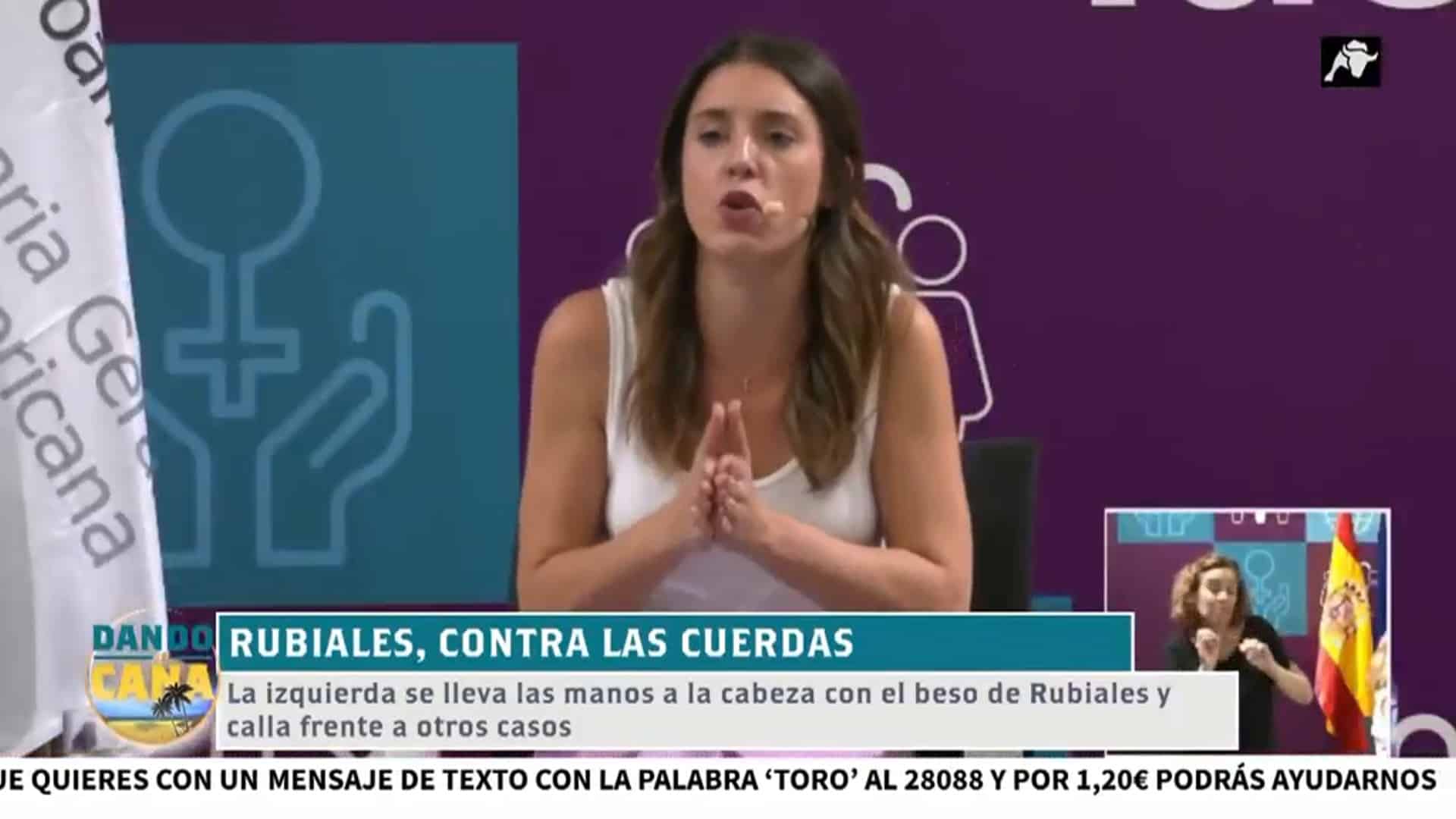 Las violaciones sexuales que pretende esconder Irene Montero preocupada por el beso de Rubiales