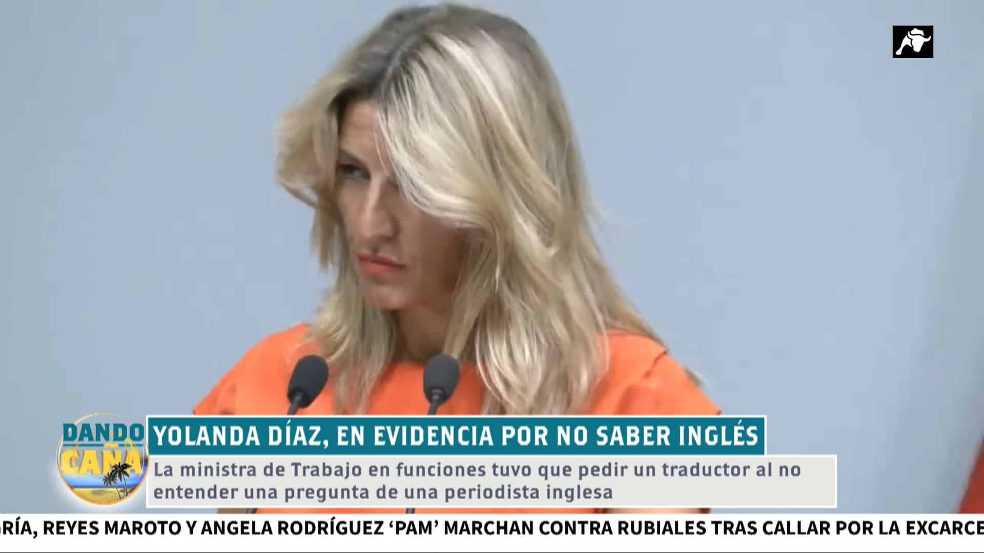 Yolanda Díaz hace el ridículo al quedarse en blanco ante una pregunta en inglés