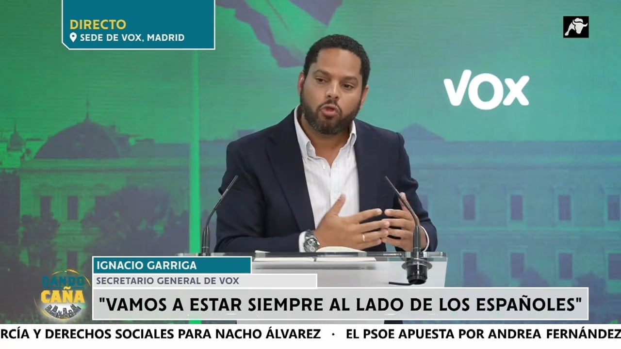 Garriga, ante El Toro TV, pide salir masivamente el 8 de octubre contra la amnistía