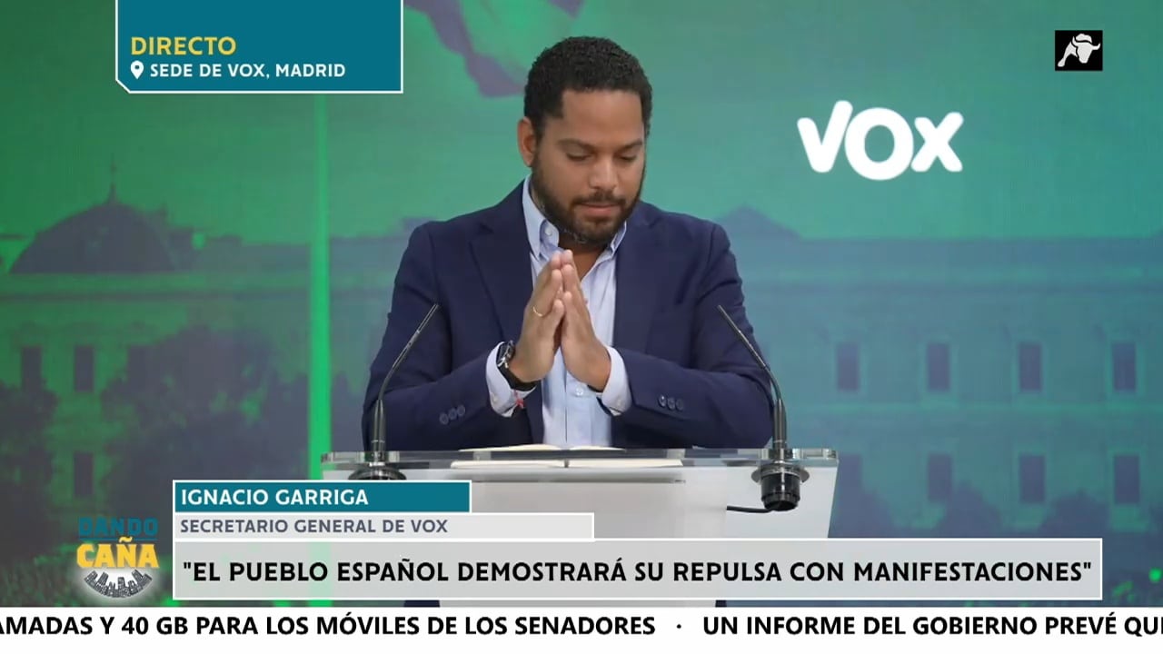 VOX denuncia al gobierno “más corrupto de la historia” por los indultos para socialistas de los ERE