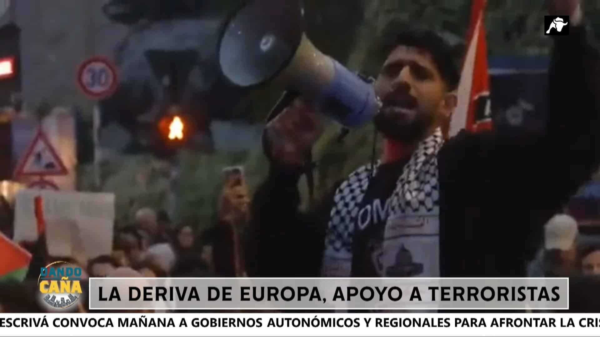 Manifestaciones a favor de Hamás en Europa con esvásticas