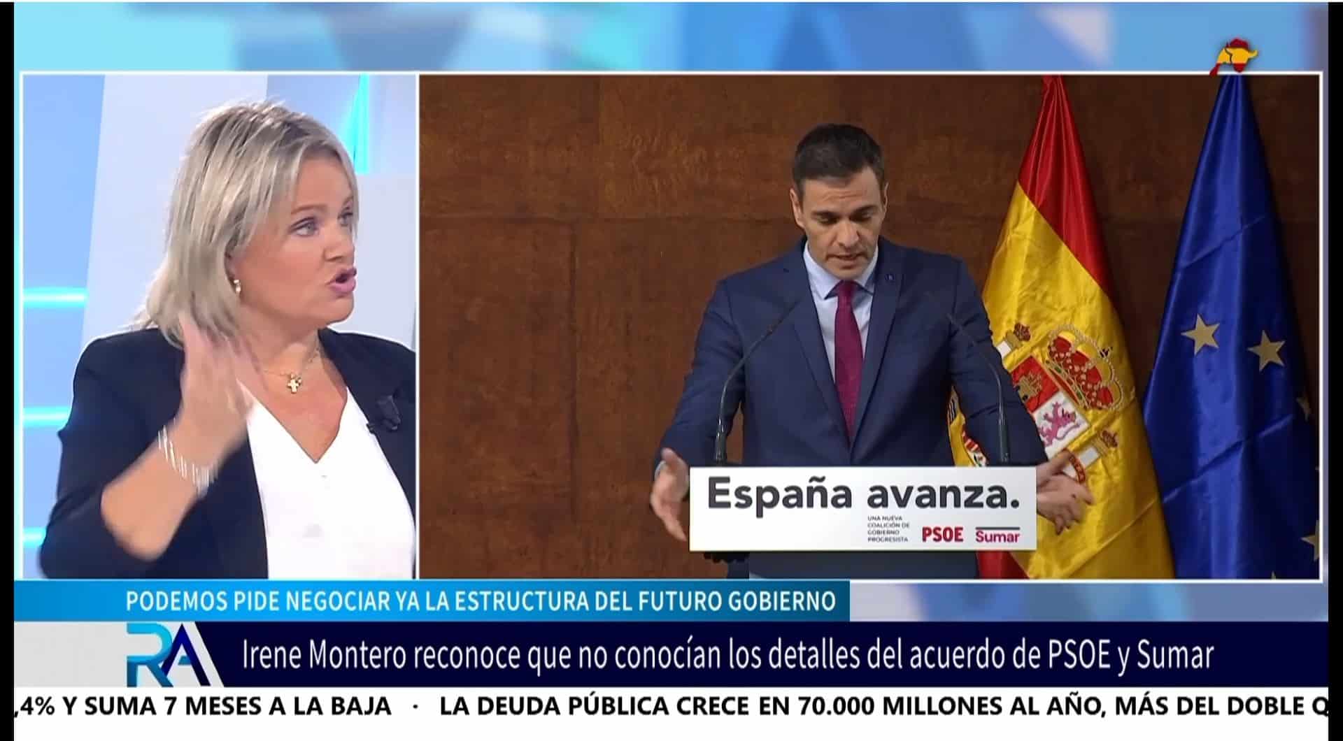 Marimar Blanco, contundente contra Sánchez y Díaz: «Se está riendo de todos los españoles»