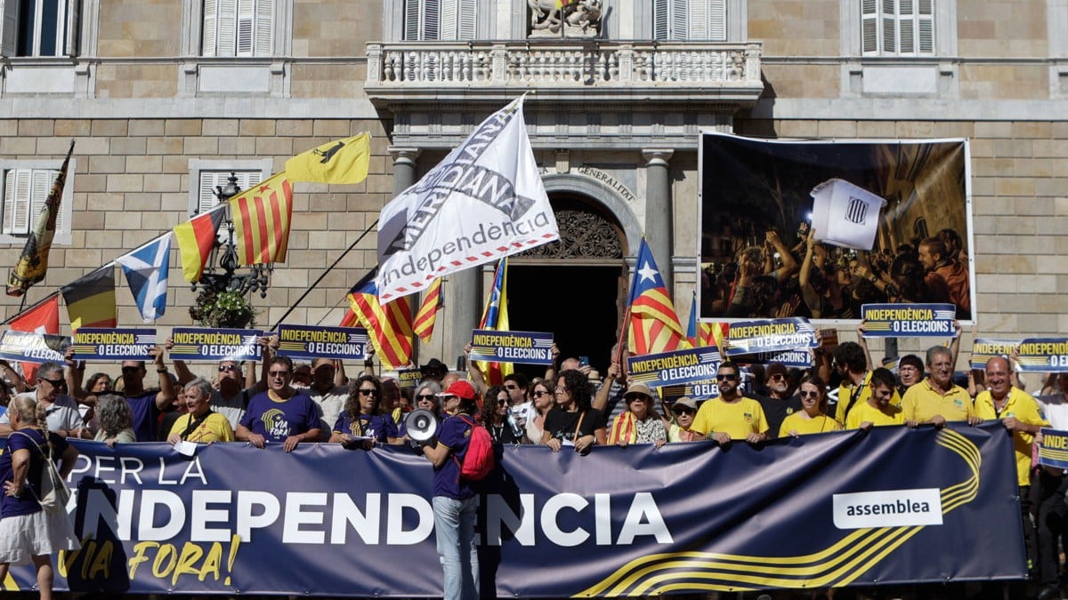 Monumental fracaso del independentismo en la manifestación por el aniversario del 1-0: apenas 4.500 personas