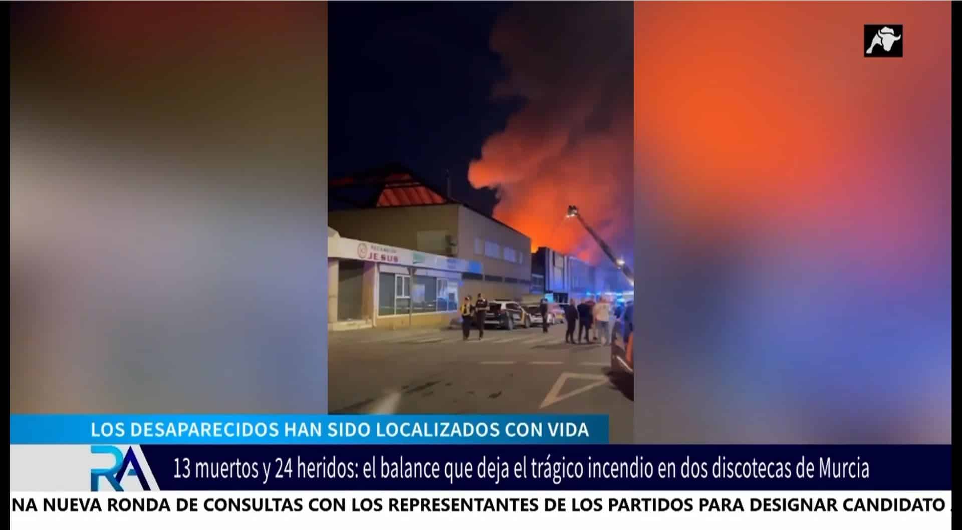 La fatídica fiesta en Murcia que acabó envuelta en caos y llamas: 13 muertos y 24 heridos atrapados a más de 1.000 grados