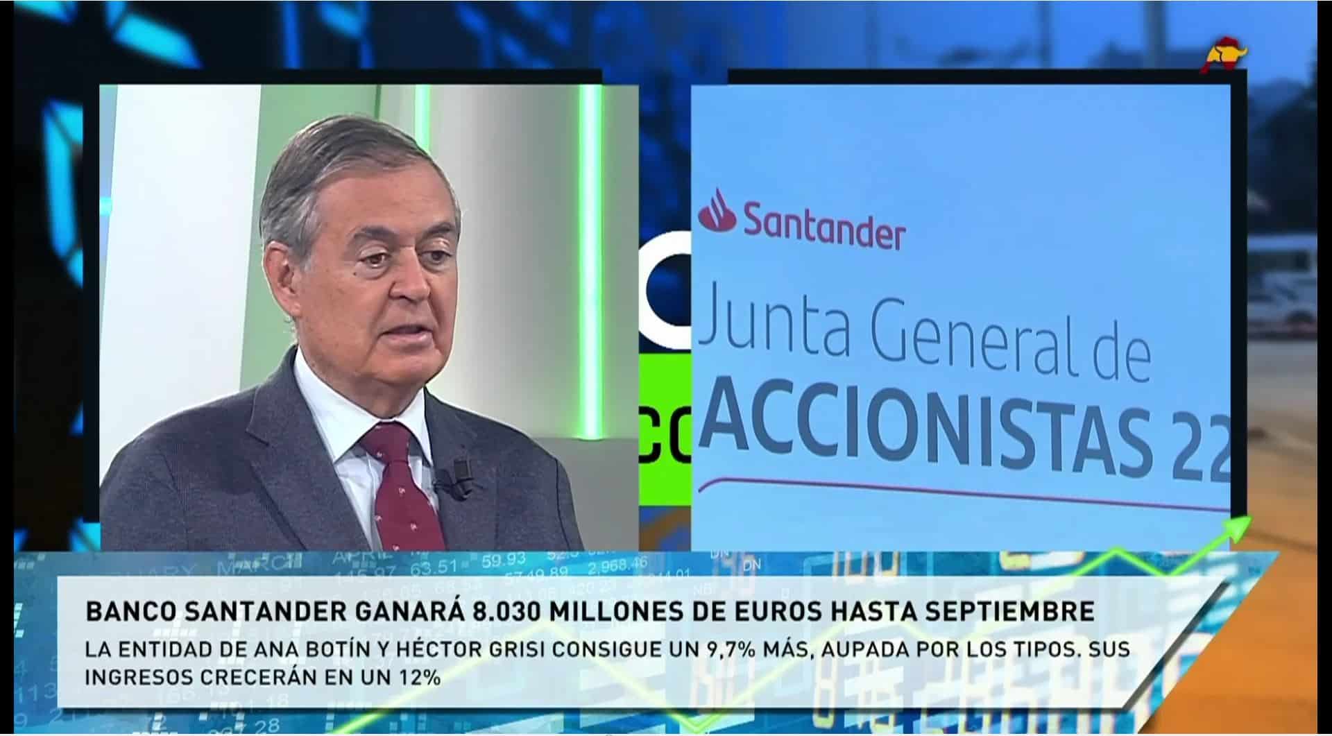  Los tipos disparan un 10% los beneficios del Santander