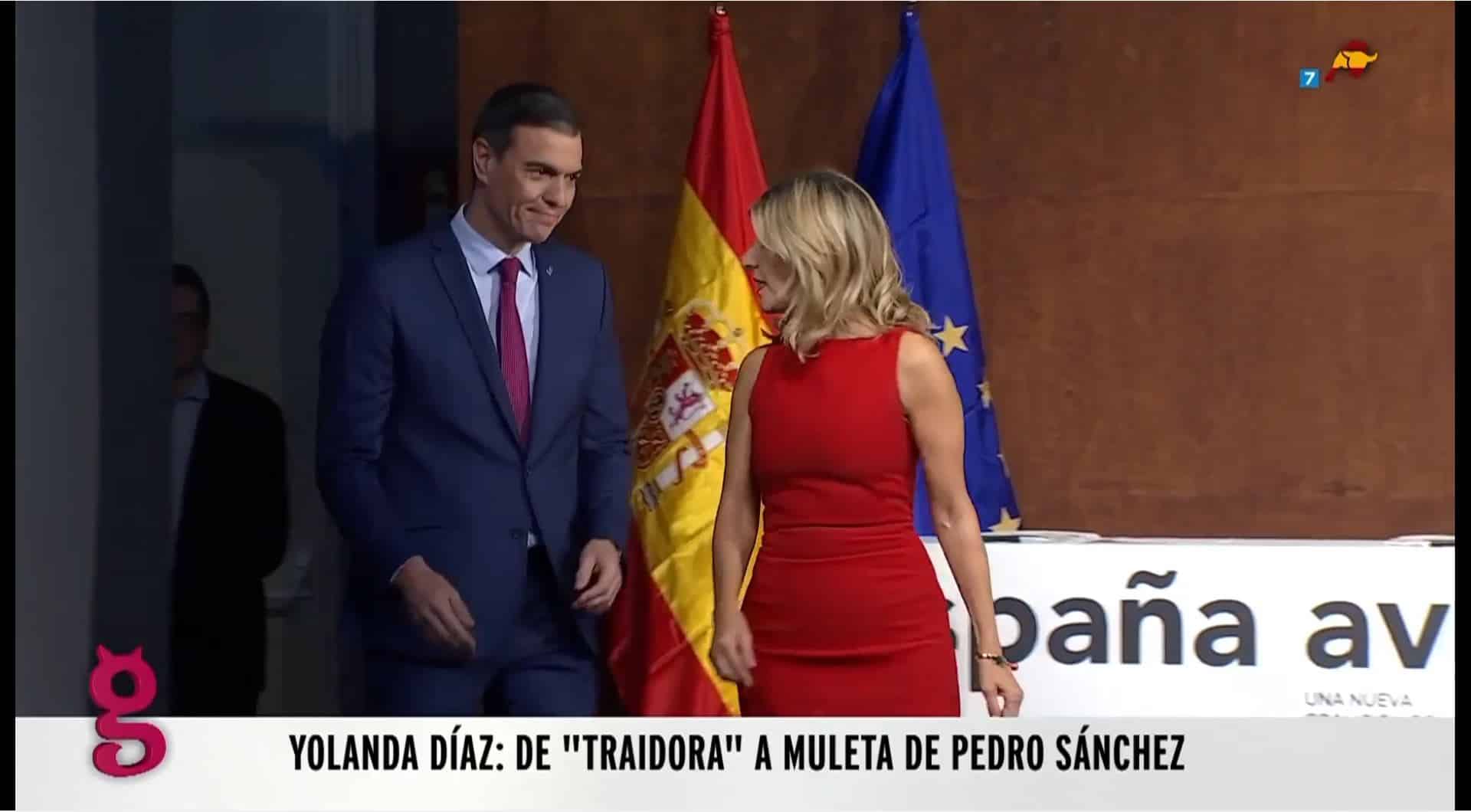 Yolanda Díaz, de «traidora» a «fashionaria» muleta de Pedro Sánchez 