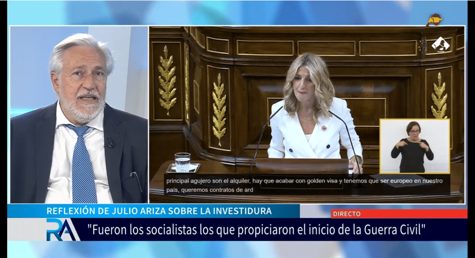 La reacción de Ariza ante la ESPERPÉNTICA intervención de Sánchez