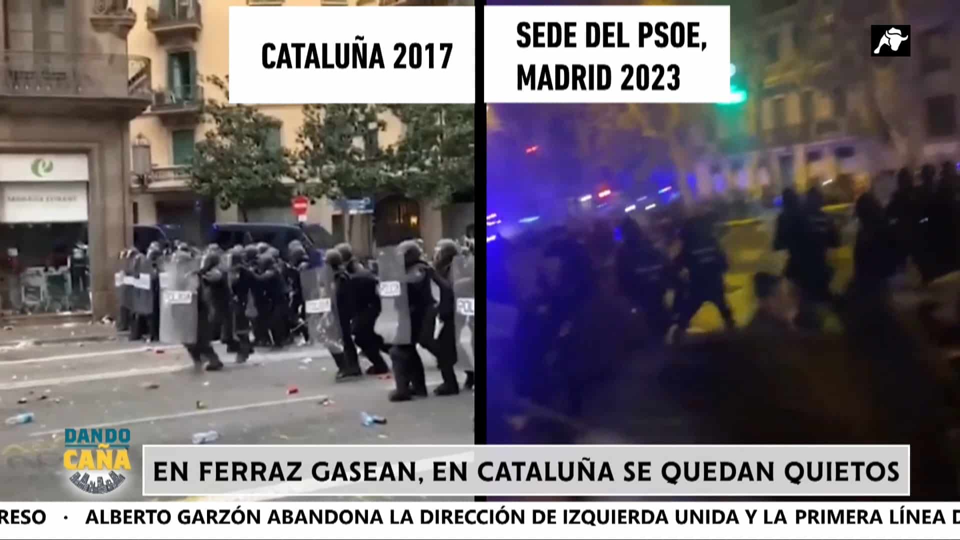 Abusos policiales y cargas, la comparativa entre Cataluña en 2017 y Ferraz