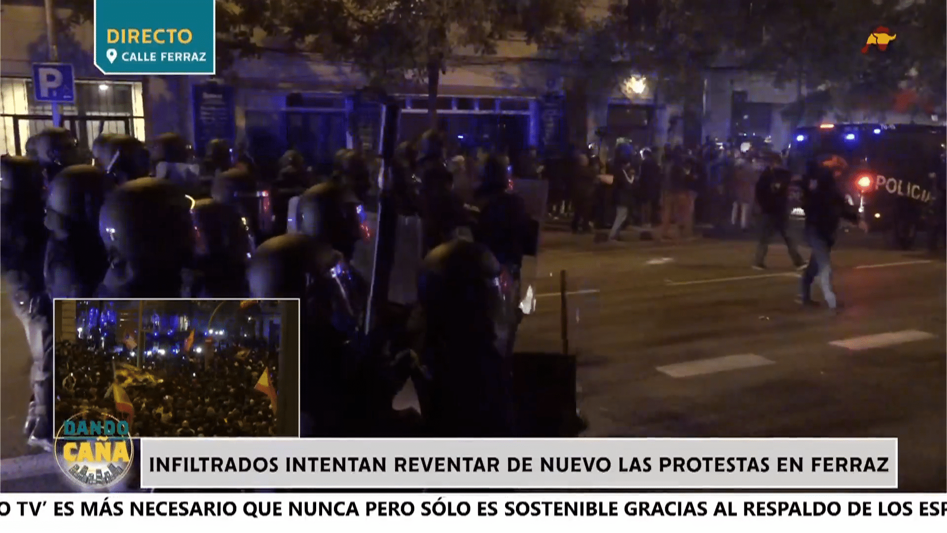 INFILTRADOS intentan reventar de nuevo las protestas en la sede del PSOE de Madrid