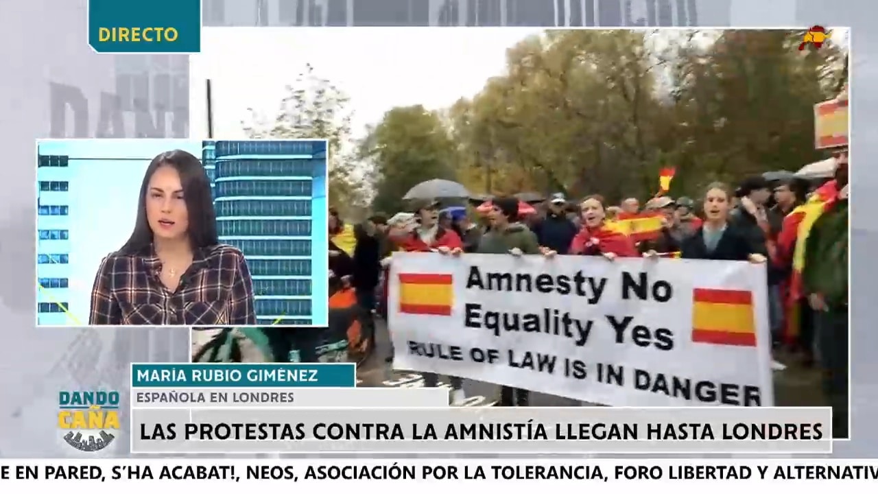 Españoles se manifiestan en Londres contra la amnistía: “Queremos la unidad de España”