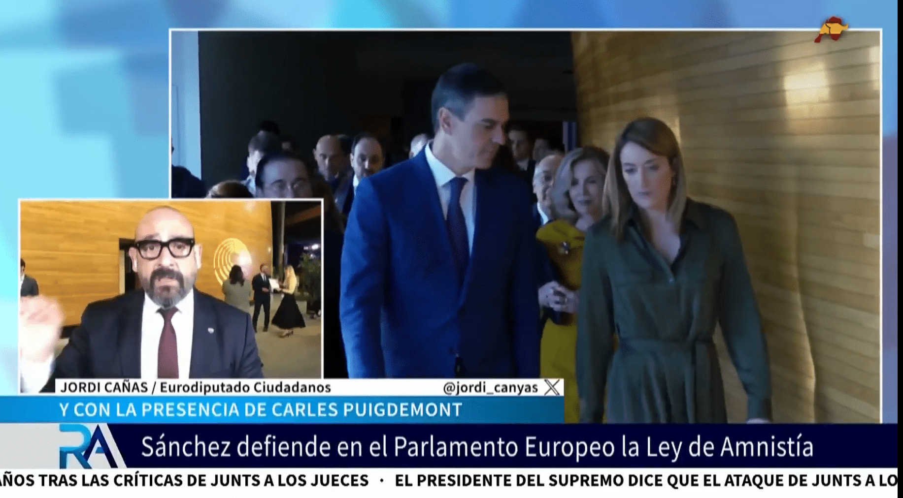  Así resume Jordi Cañas la visita de Sánchez al Parlamento Europeo: «En Europa preocupa la amnistía y lo que significa el pacto con Junts»