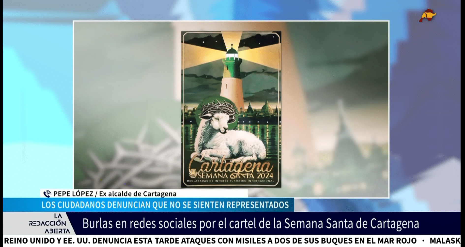  El ex alcalde de Cartagena, muy crítico por la polémica del cartel de Semana Santa