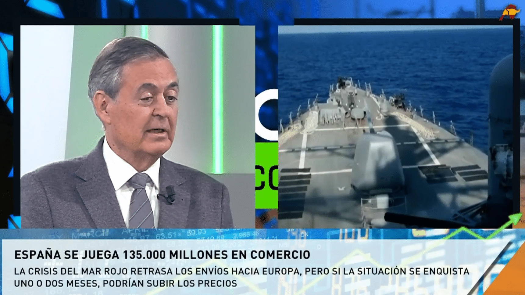 España se juega 135.000 millones en comercio: «Sánchez ha defendido a los hutíes»