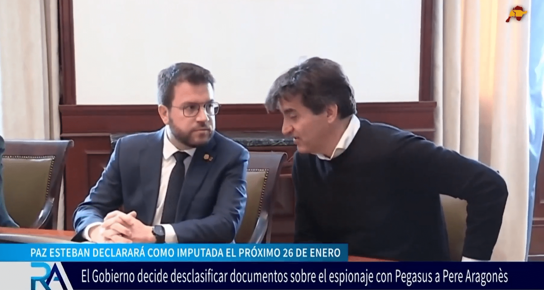 El Gobierno desclasifica parcialmente los documentos del espionaje a Pere Aragonès y pide la comparecencia de Rajoy y otros líderes del PP