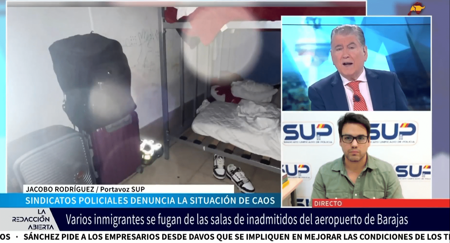 El SUP carga contra Interior por el hacinamiento de inmigrantes en Barajas: «Han trasladado a 4 personas y las salas siguen igual de hacinadas»