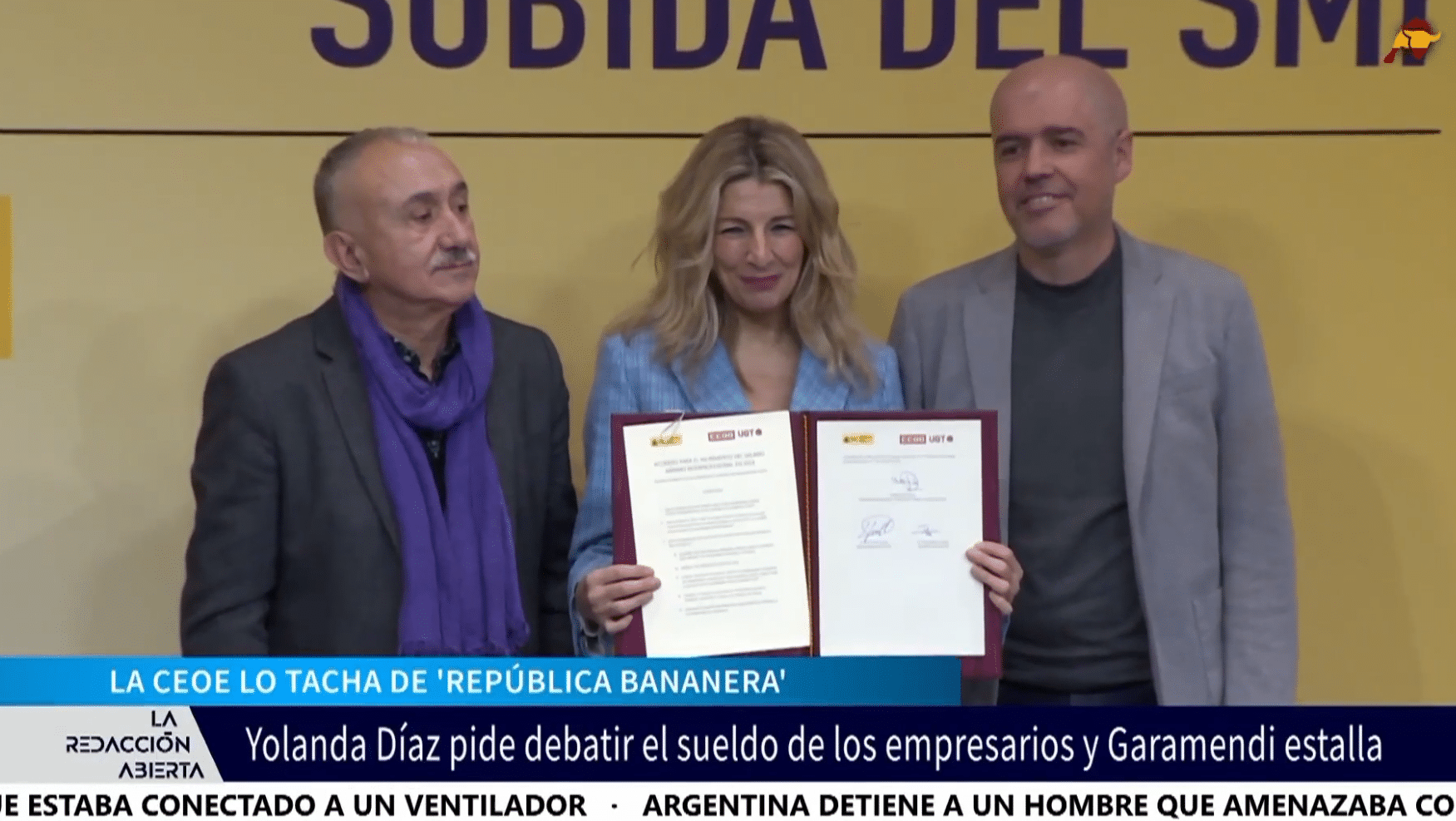 ‘Populismo’, ‘Intervencionismo’ y ‘República bananera’: Garamendi estalla contra Yolanda Díaz