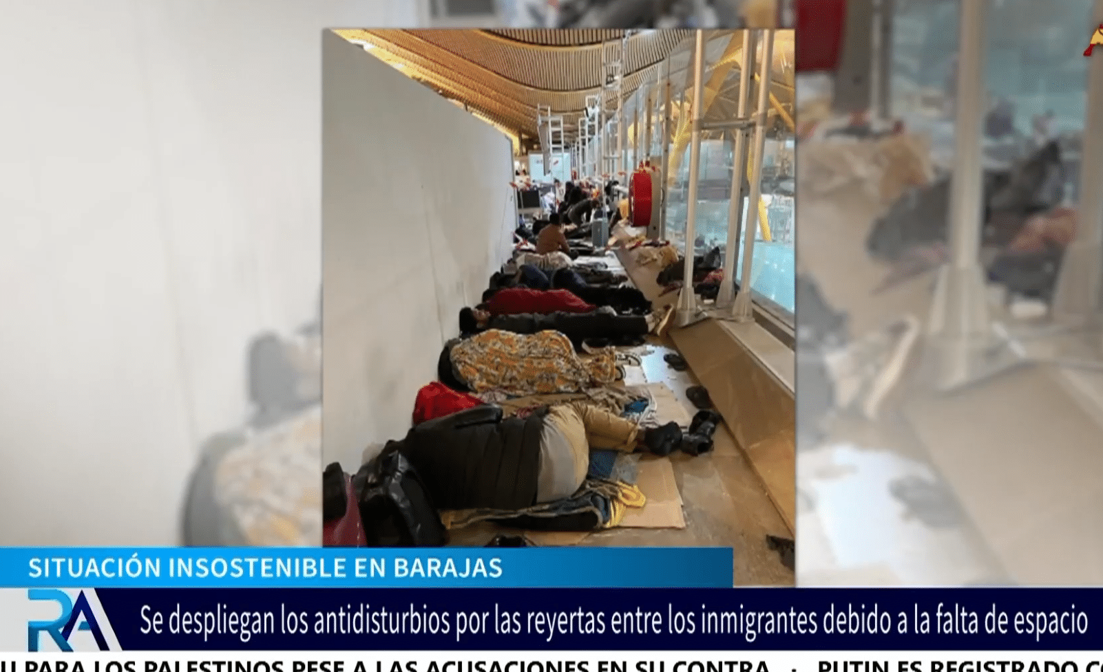 Caos en Barajas por la llegada masiva de inmigrantes: Fugas, huelga de hambre y reyertas por la falta de espacio