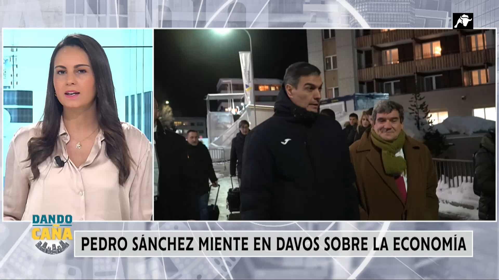 Sánchez se supera y bate récord con las mentiras económicas en Davos