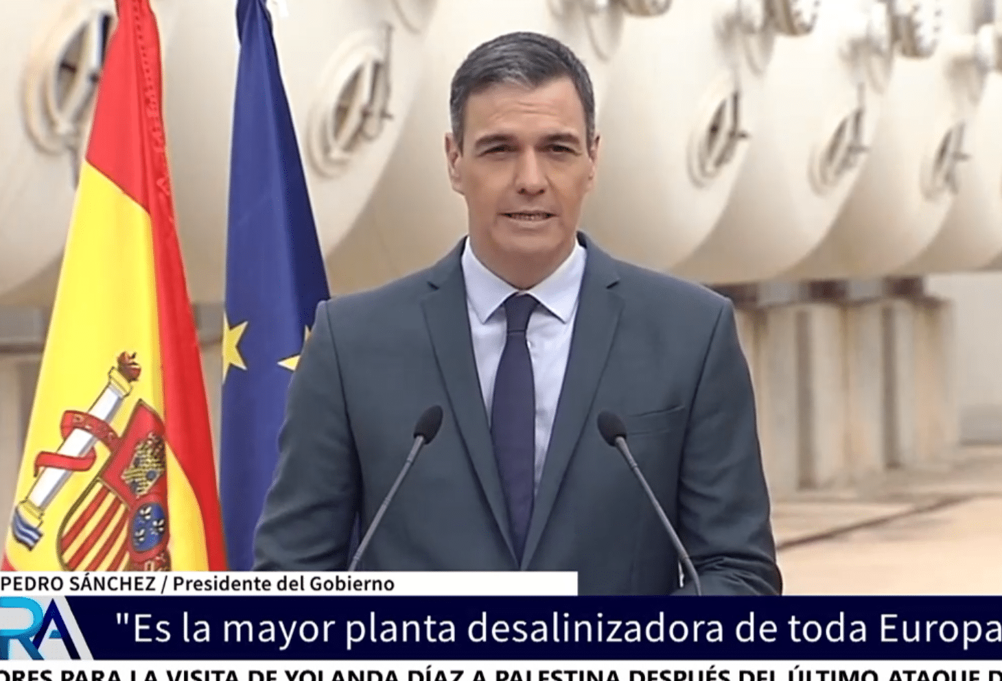 Sánchez visita la desalinizadora de Torrevieja para anunciar su ampliación sin invitar al alcalde ni al presidente Mazón
